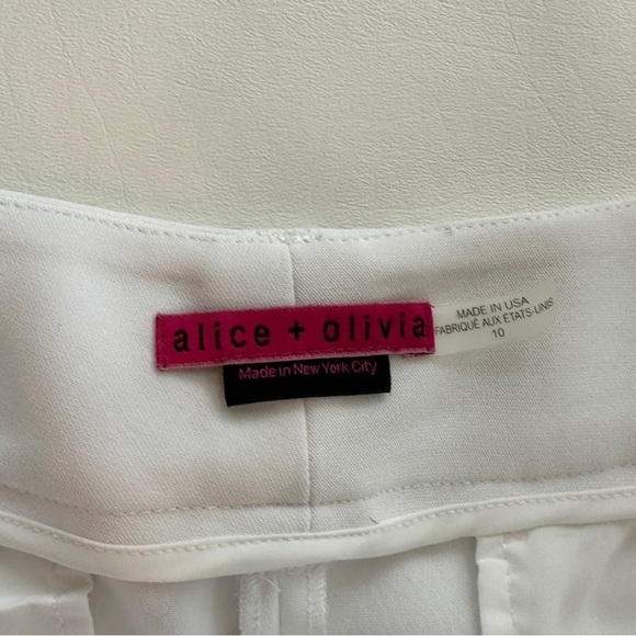 Alice + Olivia High Rise Pleated Pants Size 10 Clean Girl Aesthetic Minimalist - Picture 3 of 8
